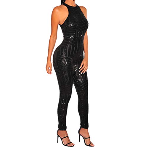 O-Cuello De Las Mujeres con Lentejuelas Fuera del Hombro Mono Sin Mangas Mono Cuello Rojoondo Sin Mangas O-Cuello De Las Mujeres con Lentejuelas Fuera del Hombro Mono Sin Mangas Mono Cuello Rojoondo Sin Mangas