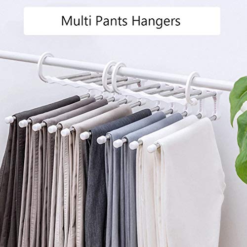 O-Kinee Perchas Pantalones Multiple, 2PCS Pantalones Percha Extensible Ahorro de Espacio Organizador de Armario Antideslizante para Bufandas Jeans Ropa Pantalones Toallas O-Kinee Perchas Pantalones Multiple, 2PCS Pantalones Percha Extensible Ahorro de Espacio Organizador de Armario Antideslizante para Bufandas Jeans Ropa Pantalones Toallas