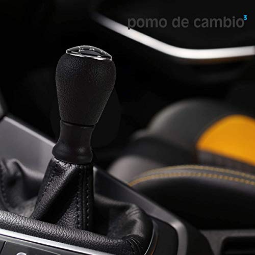 O³ Pomo Palanca de Cambios Universal 5 Velocidades - Palanca de Cambios Coche - Negro - 206-106-107-205-207-306-406/C1-2-3-Saxo