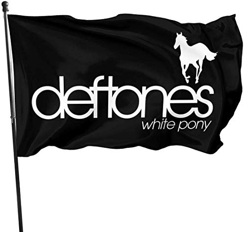 Oaqueen Banderas, 3x5 Foot Flag Deftones White Pony Flag Vivid Color and UV Fade Resistant with Brass Grommets 3 X 5 Feet 3x5'' Flag