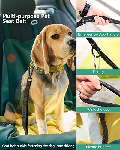 Oasser Cinturón de Seguridad para Perro de Coche para Mascota Hebilla de Fijación Cuerda Cuerda de Tracción para Uso en Exteriores Cuerda Elástica de Alta Resistencia con Mango Freno Reflectante E5 Oasser Cinturón de Seguridad para Perro de Coche para Mascota Hebilla de Fijación Cuerda Cuerda de Tracción para Uso en Exteriores Cuerda Elástica de Alta Resistencia con Mango Freno Reflectante E5