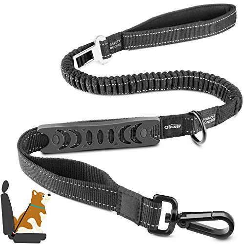 Oasser Cinturón de Seguridad para Perro de Coche para Mascota Hebilla de Fijación Cuerda Cuerda de Tracción para Uso en Exteriores Cuerda Elástica de Alta Resistencia con Mango Freno Reflectante E5 Oasser Cinturón de Seguridad para Perro de Coche para Mascota Hebilla de Fijación Cuerda Cuerda de Tracción para Uso en Exteriores Cuerda Elástica de Alta Resistencia con Mango Freno Reflectante E5