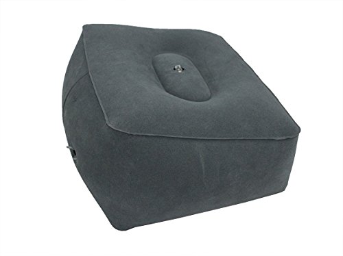 ObboMed HR-7300 Almohadillaplegable e inflabe reposapiés de Viaje- 36 x 28 x (12-17) cm -Reducir el Riesgo de sufriruna TVP - Uso casa, la Oficina, o para Viajes