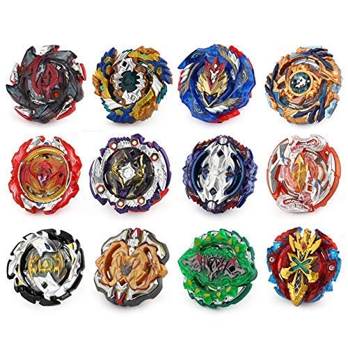 OBEST Conjunto de Peonzas Juguetes con Estuche Portátil, 12 Nuevo Nado Spinner Tops con 2 Turbo Burst Lanzador, Gyro Spinning Pocket-Box OBEST Conjunto de Peonzas Juguetes con Estuche Portátil, 12 Nuevo Nado Spinner Tops con 2 Turbo Burst Lanzador, Gyro Spinning Pocket-Box