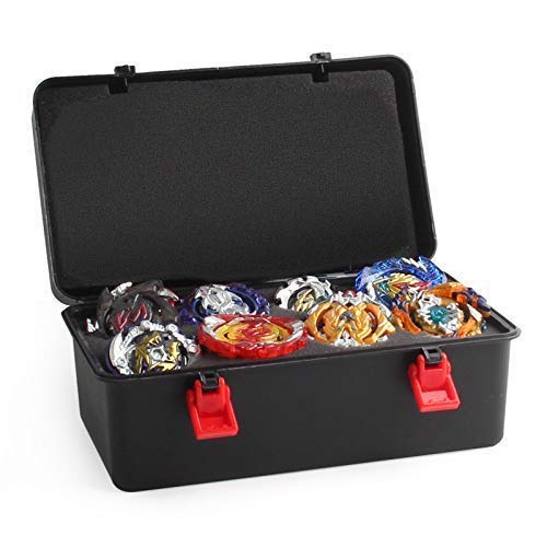 OBEST Conjunto de Peonzas Juguetes con Estuche Portátil, 12 Nuevo Nado Spinner Tops con 2 Turbo Burst Lanzador, Gyro Spinning Pocket-Box OBEST Conjunto de Peonzas Juguetes con Estuche Portátil, 12 Nuevo Nado Spinner Tops con 2 Turbo Burst Lanzador, Gyro Spinning Pocket-Box