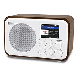 Ocean Digital WiFi Internet Radios WR-336N Radio digital portátil con batería recargable Receptor Bluetooth con pantalla a color de 2.4 ", 4 botones preestablecidos, soporte UPnP y DLNA-Negro