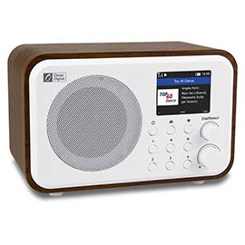 Ocean Digital WiFi Internet Radios WR-336N Radio digital portátil con batería recargable Receptor Bluetooth con pantalla a color de 2.4 ", 4 botones preestablecidos, soporte UPnP y DLNA-Negro