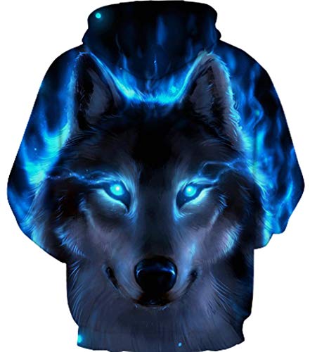 Ocean Plus Niño 3D Sudaderas con Capucha con Bolsillo Canguro Adolescente Sudadera Divertida Suéter Estampado Digital Hoodie (3XL (Altura: 155-165 cm), Lobo Negro de Ojos Azules) Ocean Plus Niño 3D Sudaderas con Capucha con Bolsillo Canguro Adolescente Sudadera Divertida Suéter Estampado Digital Hoodie (3XL (Altura: 155-165 cm), Lobo Negro de Ojos Azules)
