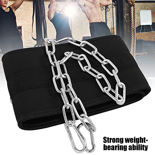 Ocho cinturón de elevación con Cadena de tracción, Respaldo Suave, Equipo de Fitness Comercial, cinturón de construcción con Cadena, para Mancuernas, Pesas Rusas para Atletas con Barra(Black) Ocho cinturón de elevación con Cadena de tracción, Respaldo Suave, Equipo de Fitness Comercial, cinturón de construcción con Cadena, para Mancuernas, Pesas Rusas para Atletas con Barra(Black)