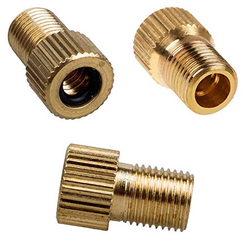 OcioDual 2X Adaptador para Valvula Bicicleta de Montaña Moto Ciclismo Inflado de Presta a Schrader de Pequeña a Grande Dorado OcioDual 2X Adaptador para Valvula Bicicleta de Montaña Moto Ciclismo Inflado de Presta a Schrader de Pequeña a Grande Dorado