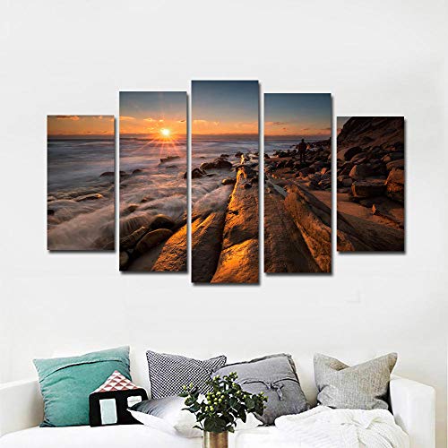 OCRTN Lienzo Impreso en Lienzo Pintura de Paisaje Marino de la Costa de Bulgaria decoración del hogar para Sala de Estar Impresiones de Carteles en Lienzo 5 Piezas - 30x40 30x60 30x80cm Sin Marco OCRTN Lienzo Impreso en Lienzo Pintura de Paisaje Marino de la Costa de Bulgaria decoración del hogar para Sala de Estar Impresiones de Carteles en Lienzo 5 Piezas - 30x40 30x60 30x80cm Sin Marco