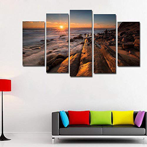 OCRTN Lienzo Impreso en Lienzo Pintura de Paisaje Marino de la Costa de Bulgaria decoración del hogar para Sala de Estar Impresiones de Carteles en Lienzo 5 Piezas - 30x40 30x60 30x80cm Sin Marco OCRTN Lienzo Impreso en Lienzo Pintura de Paisaje Marino de la Costa de Bulgaria decoración del hogar para Sala de Estar Impresiones de Carteles en Lienzo 5 Piezas - 30x40 30x60 30x80cm Sin Marco