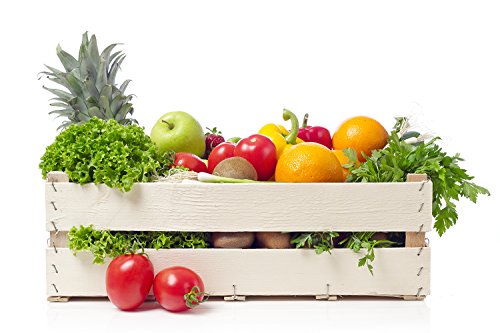 Oedim Vinilo Decorativo Pared 3D Fruteria | Cesta de Mimbre Frutas y Verduras | 115x80cm | Adhesivo Resistente y de Facil Aplicación | Diseño Elegante | Decoración Puestos de Venta |