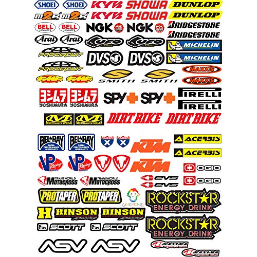 Oferta de juego de autoadhesivos para moto Motocross, panel completo, 73 unidades Oferta de juego de autoadhesivos para moto Motocross, panel completo, 73 unidades