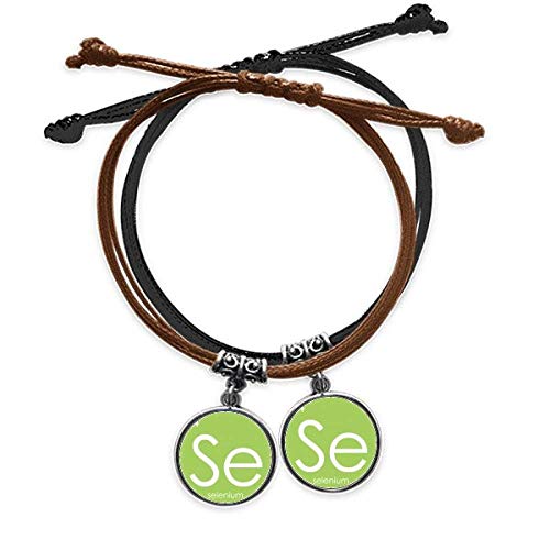 offbb Cuadro chalcogens período quimica Elementos Elemento Selenio se Brazalete Pulsera Cuero Doble Cuerda par Set