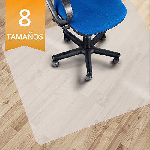 OfficeMarshal Alfombrilla Protectora - Estera para Silla de Oficina | Protector Suelo Semi-Transparente | Polipropileno | Varios tamaños (90x120 cm)