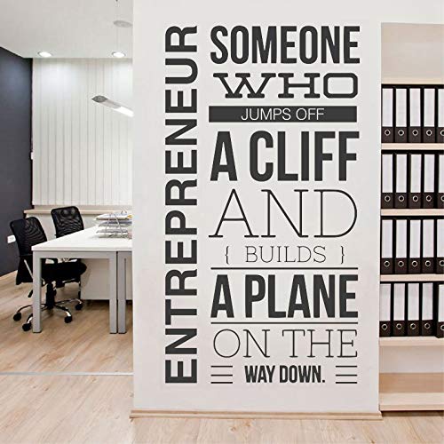 Oficina de empresario cita motivacional arte pared Sitcker vinilo interior de negocios decoración de oficina Mural papel tapiz extraíble 42 * 77 cm