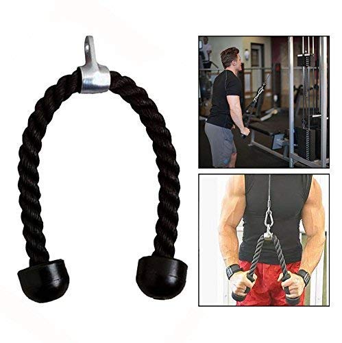OFKPO Cuerda para Tríceps,Pull Down Cuerda Equipo, Negro OFKPO Cuerda para Tríceps,Pull Down Cuerda Equipo, Negro