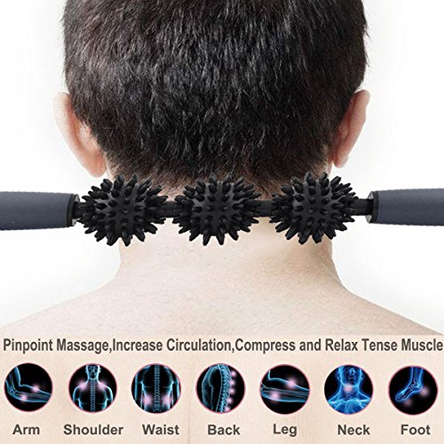 OFKPO Rodillo de Masaj, Fascia y Celulitis Masaje Sticks Blaster, Negro OFKPO Rodillo de Masaj, Fascia y Celulitis Masaje Sticks Blaster, Negro