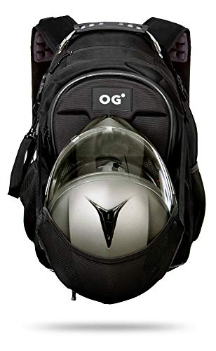 OG Online&Go CityRunner Mochila Moto, Impermeable, Expandible 30-35L, Bolsa Porta-Cascos Motorista, Correa Casco, Gran Capacidad, Portátil, Reflectante, USB