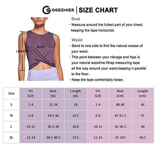 Ogeenier Camisetas Tirantes Mujer Deportiva Running Crop Top