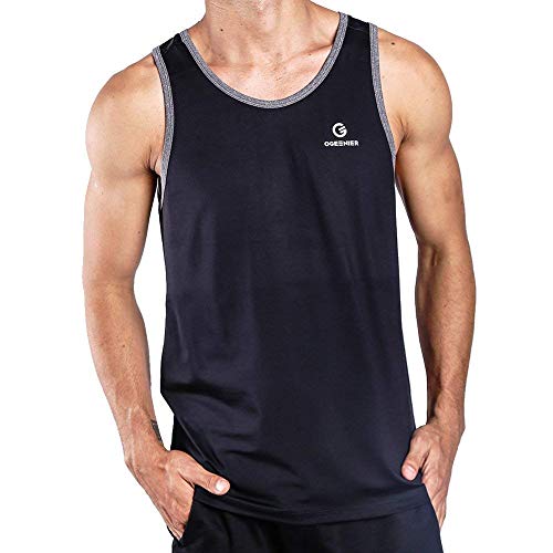 Ogeenier Hombre Deporte Camiseta sin Mangas de Secado Rápido para Running Fitness Ejercicio