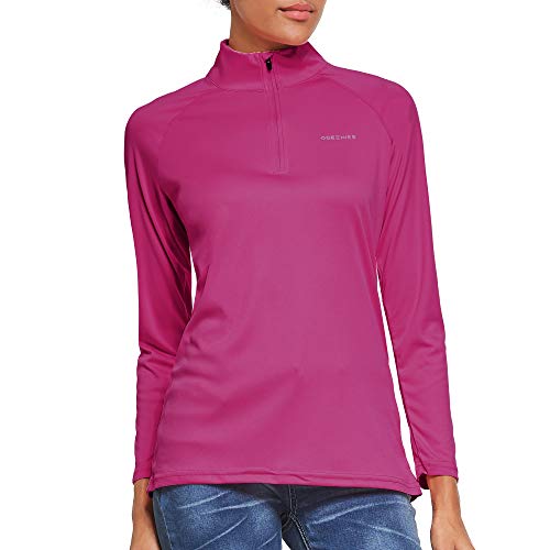 Ogeenier Mujer Deportiva Camiseta de Manga Larga con protección Solar contra UV UPF 50+ Ogeenier Mujer Deportiva Camiseta de Manga Larga con protección Solar contra UV UPF 50+