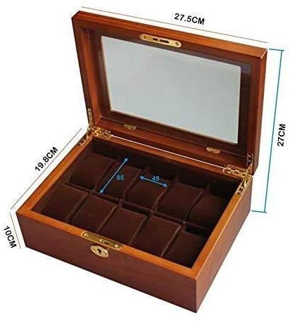OH Colección de Joyas Acabado de la Caja de Madera / 10 Tragamonedas Caja de Reloj de Madera Joyería Femenina de Madera Mostrar Vidrio Top Reloj Moda OH Colección de Joyas Acabado de la Caja de Madera / 10 Tragamonedas Caja de Reloj de Madera Joyería Femenina de Madera Mostrar Vidrio Top Reloj Moda