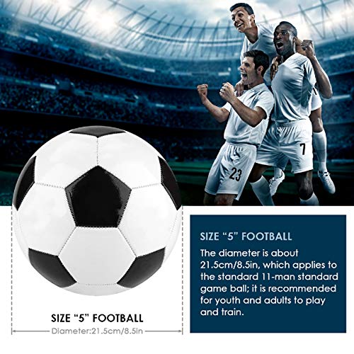 OhhGo Fútbol Negro Blanco Bolas Clásicas Niños Diversión Jugar Juego Partido Fútbol Tamaño 5 para Interior Ejercicio Al Aire Libre Equipo Entrenamiento 21.5 * 21.5 * 21.5Cm OhhGo Fútbol Negro Blanco Bolas Clásicas Niños Diversión Jugar Juego Partido Fútbol Tamaño 5 para Interior Ejercicio Al Aire Libre Equipo Entrenamiento 21.5 * 21.5 * 21.5Cm