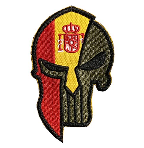 Ohrong España bandera nacional Espana Molon Labe parche bordado espartano táctico moral parche insignia brazalete apliques con gancho y lazo