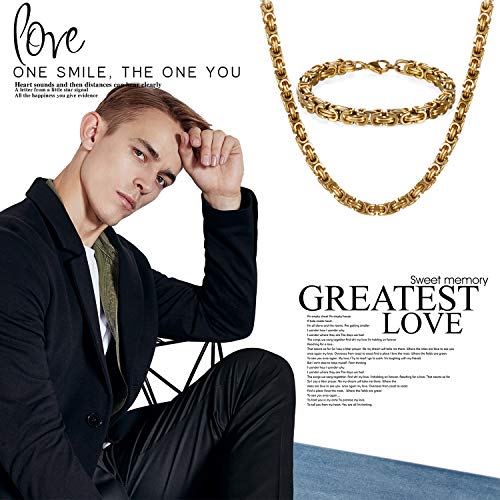 OIDEA Collar con Pulsera Hombre Juego de 2pcs Vintage Biker Acero Inoxidable Cadenas 56 cm Pulsera 21.5 cm Joyería de Retro OIDEA Collar con Pulsera Hombre Juego de 2pcs Vintage Biker Acero Inoxidable Cadenas 56 cm Pulsera 21.5 cm Joyería de Retro