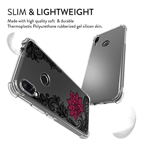 Oihxse Cristal Compatible con Samsung Galaxy J5 Prime Funda Transparente TPU Silicona Estuche Airbag Esquinas Anti-Choque Anti Rasguños Diseño Rosa Flower Caso (Flores B6)