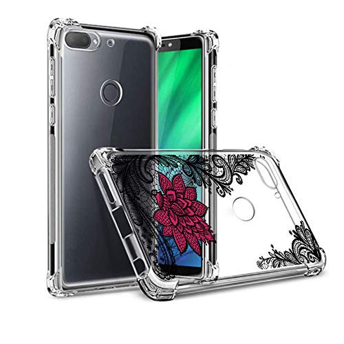 Oihxse Cristal Compatible con Samsung Galaxy J5 Prime Funda Transparente TPU Silicona Estuche Airbag Esquinas Anti-Choque Anti Rasguños Diseño Rosa Flower Caso (Flores B6)