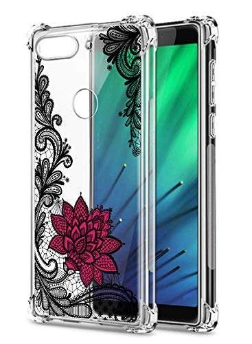 Oihxse Cristal Compatible con Samsung Galaxy J5 Prime Funda Transparente TPU Silicona Estuche Airbag Esquinas Anti-Choque Anti Rasguños Diseño Rosa Flower Caso (Flores B6)
