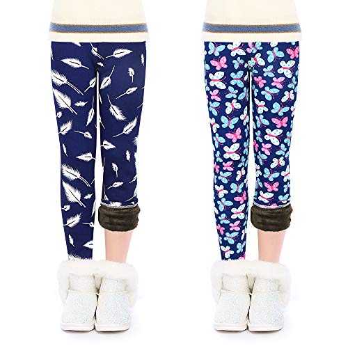 OioTuyi Leggings Lana Invierno Térmicos Algodón Forros Para Niña En Mallas Leggings Puntos Elástico Pantalones Plus Espesamiento Leggins 3-10 años#B10-11#130