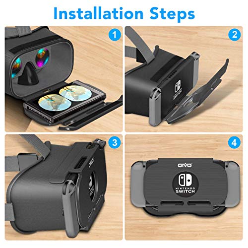 OIVO Gafas VR de Realidad Virtual para Nintendo Switch, 3D VR Glasses Visión Panorámico, VR Googles para Nintendo Switch