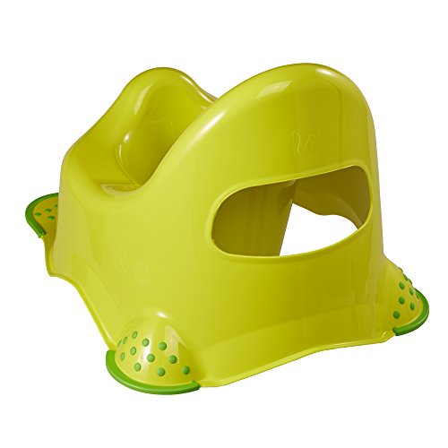 OK Kids Granja Divertida Unisex Inodoro de Entrenamiento para Baño con Pies de Agarre de Seguridad - Verd