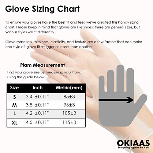 OKIAAS Guantes de Vinilo|Guantes desechables libres de látex y polvo para el cuidado de la salud,limpieza del hogar,manipulación de alimentos,trabajo de laboratorio y más|Mediano,100 unidades/caja OKIAAS Guantes de Vinilo|Guantes desechables libres de látex y polvo para el cuidado de la salud,limpieza del hogar,manipulación de alimentos,trabajo de laboratorio y más|Mediano,100 unidades/caja
