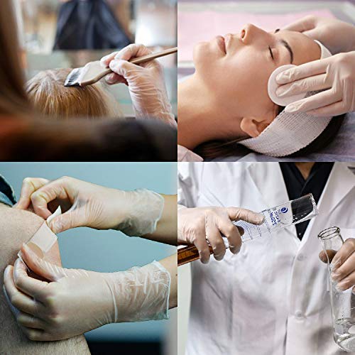 OKIAAS Guantes de Vinilo|Guantes desechables libres de látex y polvo para el cuidado de la salud,limpieza del hogar,manipulación de alimentos,trabajo de laboratorio y más|Mediano,100 unidades/caja OKIAAS Guantes de Vinilo|Guantes desechables libres de látex y polvo para el cuidado de la salud,limpieza del hogar,manipulación de alimentos,trabajo de laboratorio y más|Mediano,100 unidades/caja