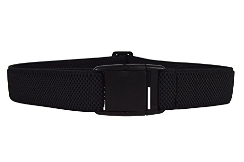 Olata Cinturón Elástico para Hombres/Mujeres con Hebilla Plastico, totalmente ajustable. Negro Olata Cinturón Elástico para Hombres/Mujeres con Hebilla Plastico, totalmente ajustable. Negro