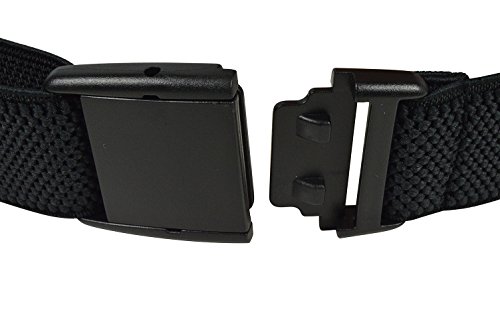 Olata Cinturón Elástico para Hombres/Mujeres con Hebilla Plastico, totalmente ajustable. Negro Olata Cinturón Elástico para Hombres/Mujeres con Hebilla Plastico, totalmente ajustable. Negro