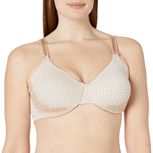 Olga Women's Plus Size Luxury Lift Underwire Bra, Bodytone Lace Dot Print