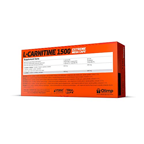 Olimp Sport Nutrition Cápsulas L-Carnitine 1500 Extreme Mega - 120 unidades