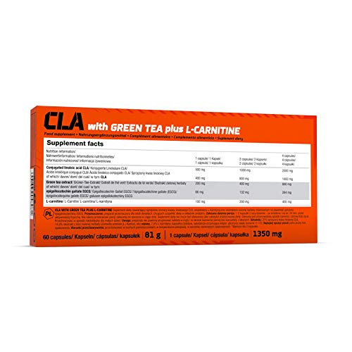 Olimp Sport Nutrition CLA With Green Tea Plus L-Carnitine Sport Edition Quemador de Grasa - 60 Cápsulas Olimp Sport Nutrition CLA With Green Tea Plus L-Carnitine Sport Edition Quemador de Grasa - 60 Cápsulas
