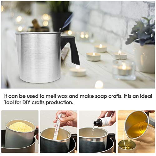 Olla de Cera 1.2L Copa de Cera con Mango Resistente Al Calor Vela Perfumada DIY Jarra de Cera Jarra Interna para Velas y Manualidades Olla de Cera 1.2L Copa de Cera con Mango Resistente Al Calor Vela Perfumada DIY Jarra de Cera Jarra Interna para Velas y Manualidades