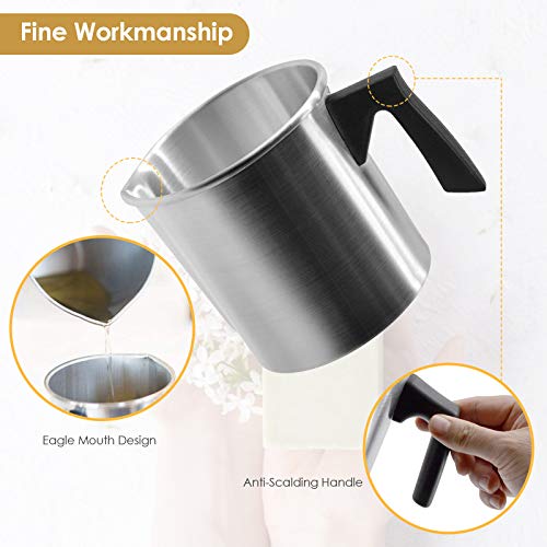 Olla de Cera 1.2L Copa de Cera con Mango Resistente Al Calor Vela Perfumada DIY Jarra de Cera Jarra Interna para Velas y Manualidades Olla de Cera 1.2L Copa de Cera con Mango Resistente Al Calor Vela Perfumada DIY Jarra de Cera Jarra Interna para Velas y Manualidades