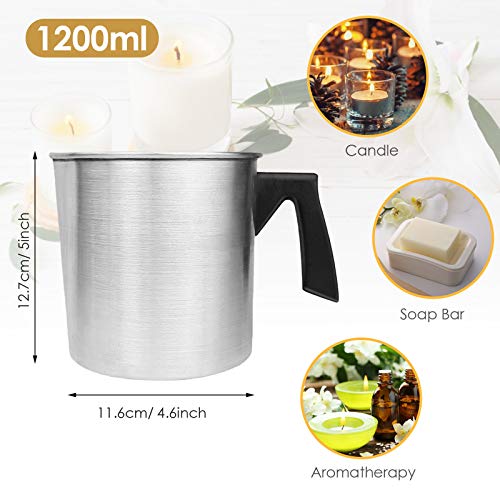 Olla de Cera 1.2L Copa de Cera con Mango Resistente Al Calor Vela Perfumada DIY Jarra de Cera Jarra Interna para Velas y Manualidades Olla de Cera 1.2L Copa de Cera con Mango Resistente Al Calor Vela Perfumada DIY Jarra de Cera Jarra Interna para Velas y Manualidades