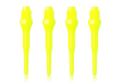 OLYMPOO- 1000 Puntas de Dardos Profesionales de plástico para Diana electrónica - 2 Ba Rosca pequeña - Puntas de Dardos Hechas de plástico (Amarillo)