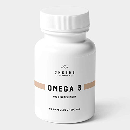 Omega 3 - Cápsulas de Aceite de Pescado Puro de la más Alta Calidad - 1100 mg de DHA/EPA por porción - Suplemento de ácidos grasos Omega 3 - Sin sabor ni olor a pescado - 90 Tabletas