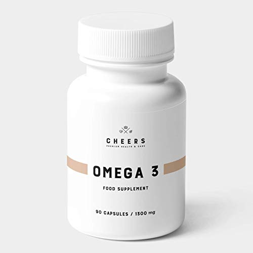 Omega 3 - Cápsulas de Aceite de Pescado Puro de la más Alta Calidad - 1100 mg de DHA/EPA por porción - Suplemento de ácidos grasos Omega 3 - Sin sabor ni olor a pescado - 90 Tabletas Omega 3 - Cápsulas de Aceite de Pescado Puro de la más Alta Calidad - 1100 mg de DHA/EPA por porción - Suplemento de ácidos grasos Omega 3 - Sin sabor ni olor a pescado - 90 Tabletas